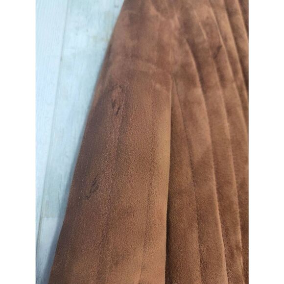 VTG 70s Le Soleil Leather Suede Quilted Open Front Jacket Sz. 7/8 - Picture 7 of 9